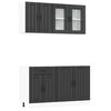 vidaXL 4 Piece Kitchen Cabinet Set Lucca Black Engineered Wood