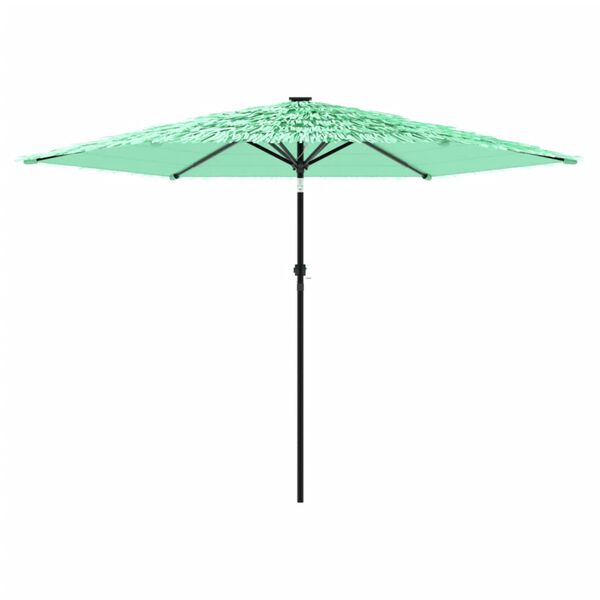 vidaXL Garden Parasol with Steel Pole Green 288x288x225 cm