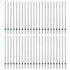 vidaXL Embedded Fence Post 44 pcs Green 200 cm Powder-Coated Steel