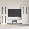 vidaXL TV Cabinet Set FLORIN High Gloss White Engineered Wood