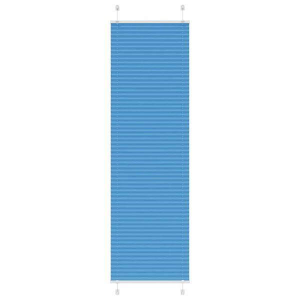 vidaXL Pleated Blind Blue 60x200 cm Fabric Width 59.4 cm Polyester