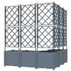 vidaXL Garden Planter 5 pcs LiGht Grey 120 x 120 x 143 cm Steel