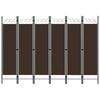 vidaXL 6-Panel Room Divider Brown 240x180 cm
