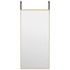 vidaXL Door Mirror Gold 30x60 cm Glass and Aluminium