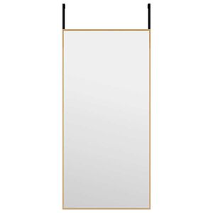 vidaXL Door Mirror Gold 30x60 cm Glass and Aluminium