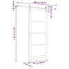 vidaXL Sliding Door ORKDAL White 93 x 232 cm Solid Pine Wood