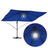 vidaXL Umbrella Azurblau 351 x 250 x 253 cm Polyester and Aluminium