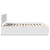 vidaXL Bed Frame with Headboard White 200 x 200 cm Engineered Wood