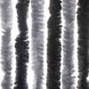 vidaXL Fly Curtain Grey and Black 56x185 cm Chenille