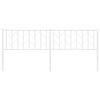 vidaXL Metal Replace Headboard White 200 cm