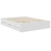 vidaXL Bed Frame with Headboard White 150 x 200 cm Engineered Wood
