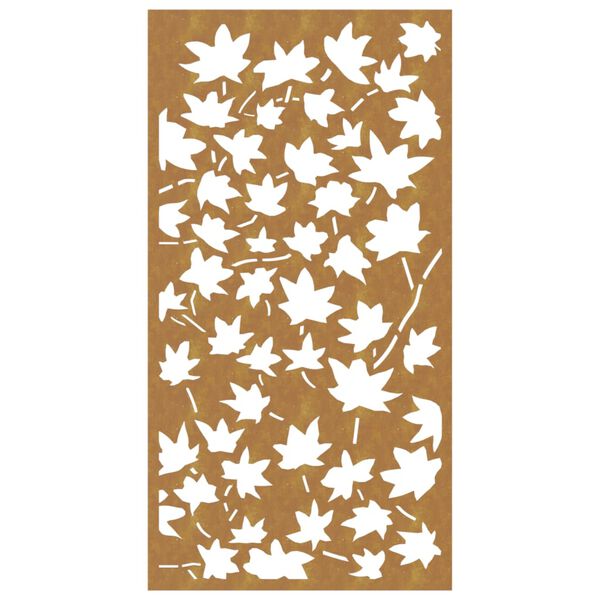 vidaXL Garden Wall Decoration 105x55 cm Corten Steel Maple Leaf Design