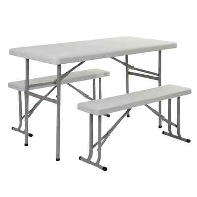 Red Mountain Folding Table Steel White 1404370