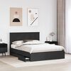 vidaXL Bed Frame with Drawer Black 150 x 200 cm Engineer Wood