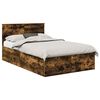 vidaXL Bed Frame Smoked Oak 135 x 190 cm Engineered Wood