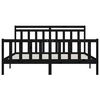 vidaXL Bed Frame without Mattress Black Solid Wood Pine 200x200 cm