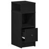 vidaXL Bedside Cabinets 2 pcs with Drawer Black 25x31x66 cm