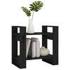 vidaXL Book Cabinet/Room Divider Black 60x35x57 cm Solid Wood Pine