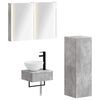 vidaXL Bathroom Cabinet Set 4 pcs Concrete Grey Engineered Wood