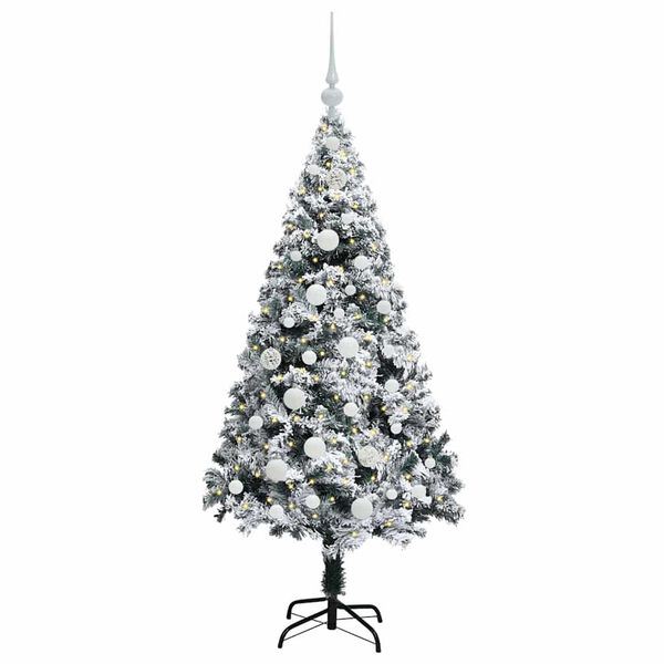vidaXL Artificial Christmas Tree with 150 LEDs with Stand Green 150 cm