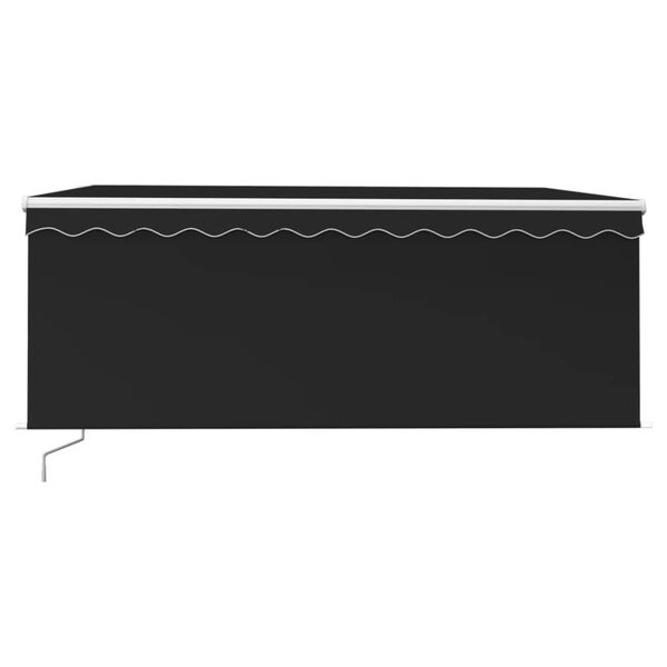vidaXL Manual Retractable Awning with Blind 3x2.5m Anthracite