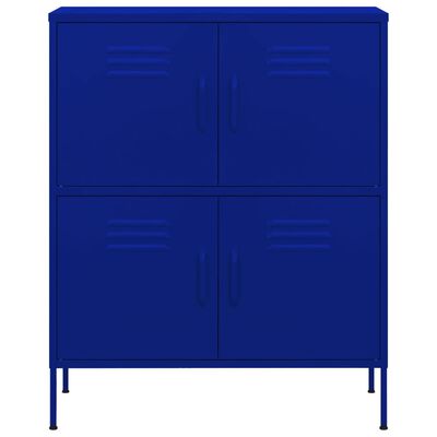 vidaXL Storage Cabinet Navy Blue 80x35x101.5 cm Steel