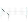 vidaXL Euro Fence with Spikes 10 x 0.6 m PVC-Coated Steel Green Mesh