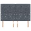 vidaXL Headboard with Headboard Dark Grey 144 cm Faux Leather