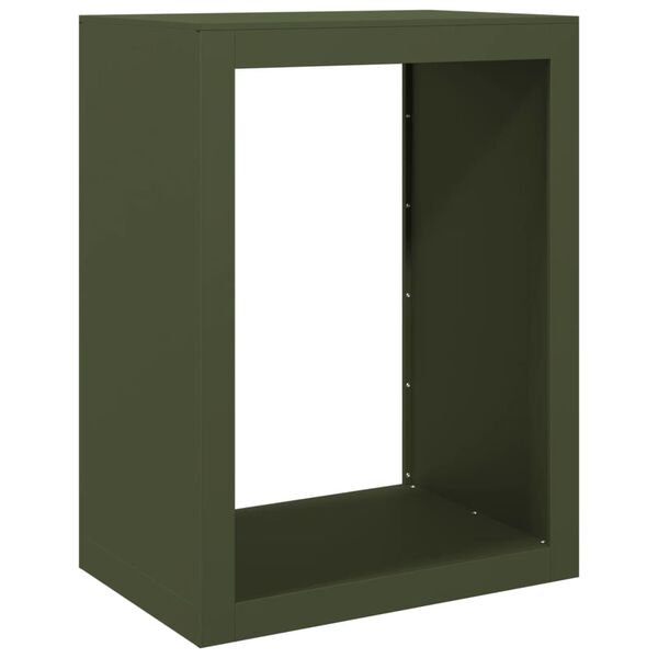 vidaXL Firewood Rack Green 60x40x80 cm Steel