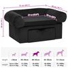 vidaXL Dog Sofa with Drawer Black 75x50x38 cm Plush
