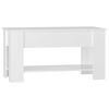 vidaXL Coffee Table High Gloss White 101x49x52 cm Engineered Wood