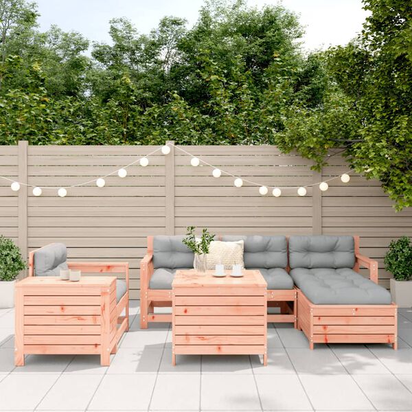 vidaXL 7 Piece Garden Sofa Set Solid Wood Douglas Fir