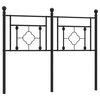 vidaXL Metal Replace Headboard Black 120 cm
