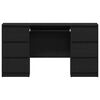 vidaXL Desk with Drawer Black Oak 140 x 50 x 76 cm Engineered Wood