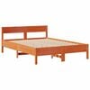 vidaXL Bookcase Bed without Mattress Wax Brown 140x200cm Solid Wood Pine