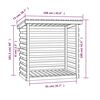 vidaXL Firewood Rack White 108x73x108 cm Solid Wood Pine