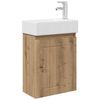 vidaXL Bathroom Vanity Unit with Tap Artisan Oak 45.5 x 25.5 x 84 cm