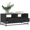 vidaXL Coffee Table Black 100x50x45 cm Engineered Wood and Metal