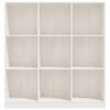 vidaXL Book Cabinet/Room Divider White 104x33.5x110 cm Solid Pinewood