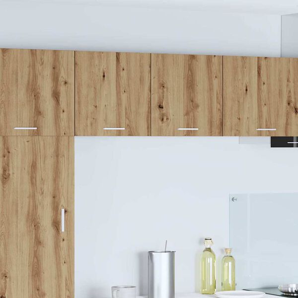 vidaXL Hanging Cabinet with Door Artisan Oak and White 40 x 31 x 40 cm