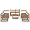 vidaXL 9 Piece Garden Lounge Set Brown Impregnated Pinewood