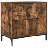 vidaXL Bedside Table Smoked oak 63.5 x 36 x 61 cm Engineered wood