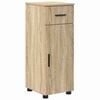 vidaXL Bathroom Furniture Set 4 pcs Sonoma Oak Engineered wood & Metal
