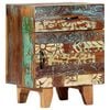 vidaXL Bed Cabinet | Multicolour | Solid reclaimed wood | 50cm | Drawers