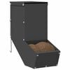 vidaXL Rabbit Feeder Black 12.5 x 26 x 28.5 cm Cold-Rolled Steel