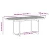 vidaXL Garden Table Grey 200x100x75 cm Solid Acacia Wood