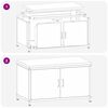 vidaXL Kitchen Storage with Shelf Black 90 x 50 x 53 cm Steel