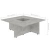 vidaXL Coffee Table Concrete Grey 79.5x79.5x30 cm Engineered Wood