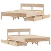 vidaXL Bed Frame without Mattress 150x200 cm King Size Solid Wood Pine