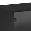 vidaXL Wall Cabinets with Glass Doors 2 pcs Black 68.5x37x35 cm